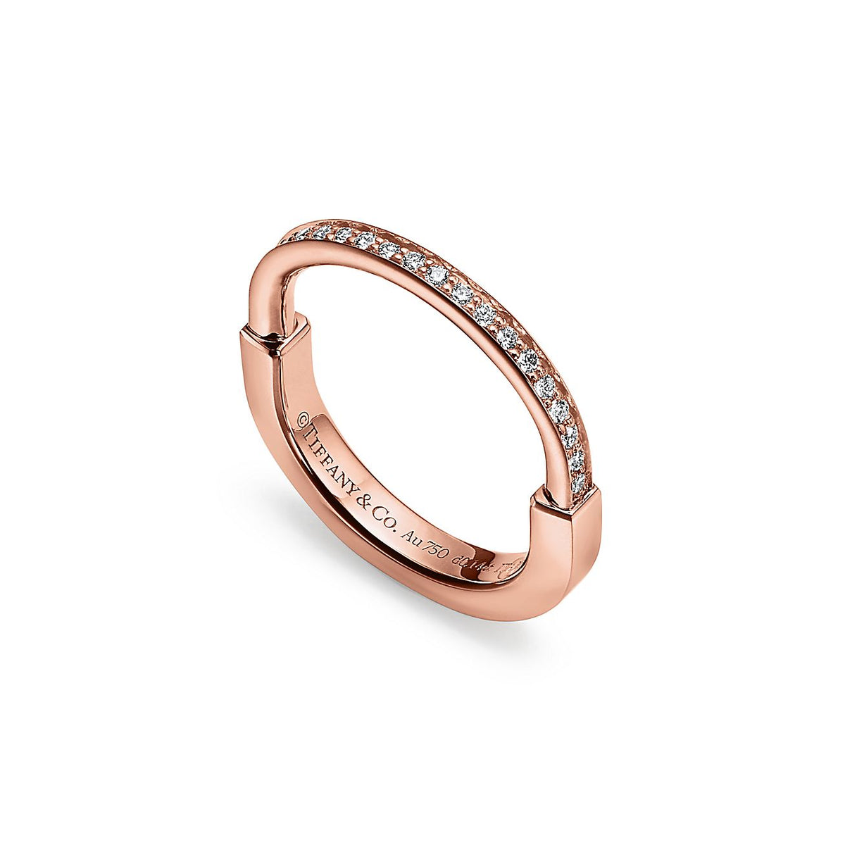 Tiff Lock Diamonds Rose Gold Ring