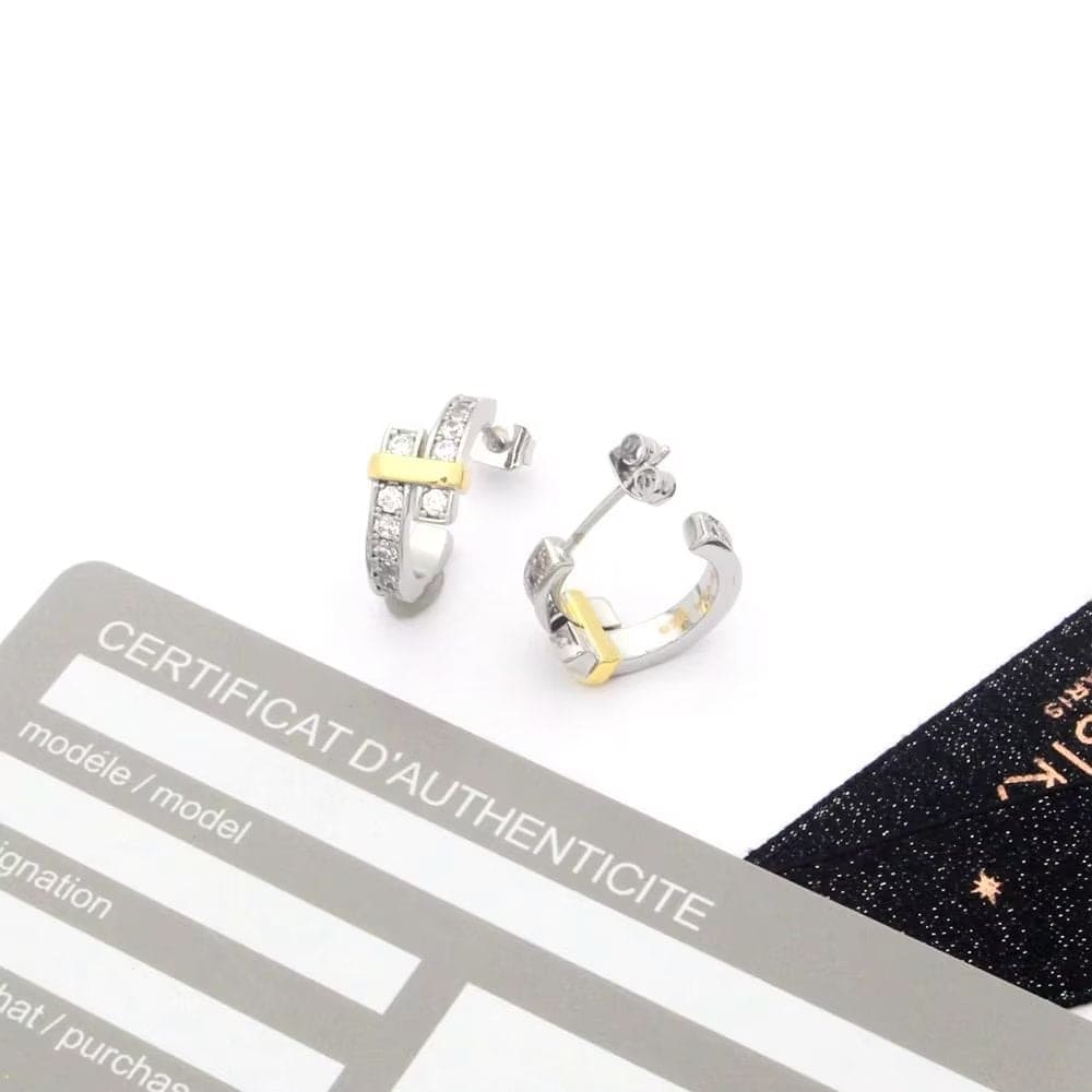 Tiff Edge Hoop Earrings