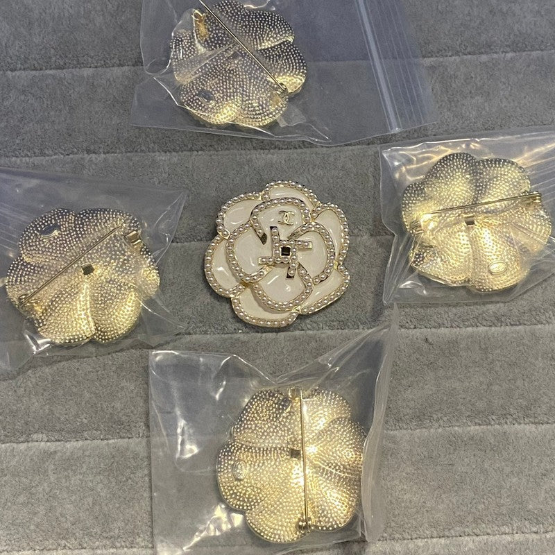 CC Camellia Pearl Brooch