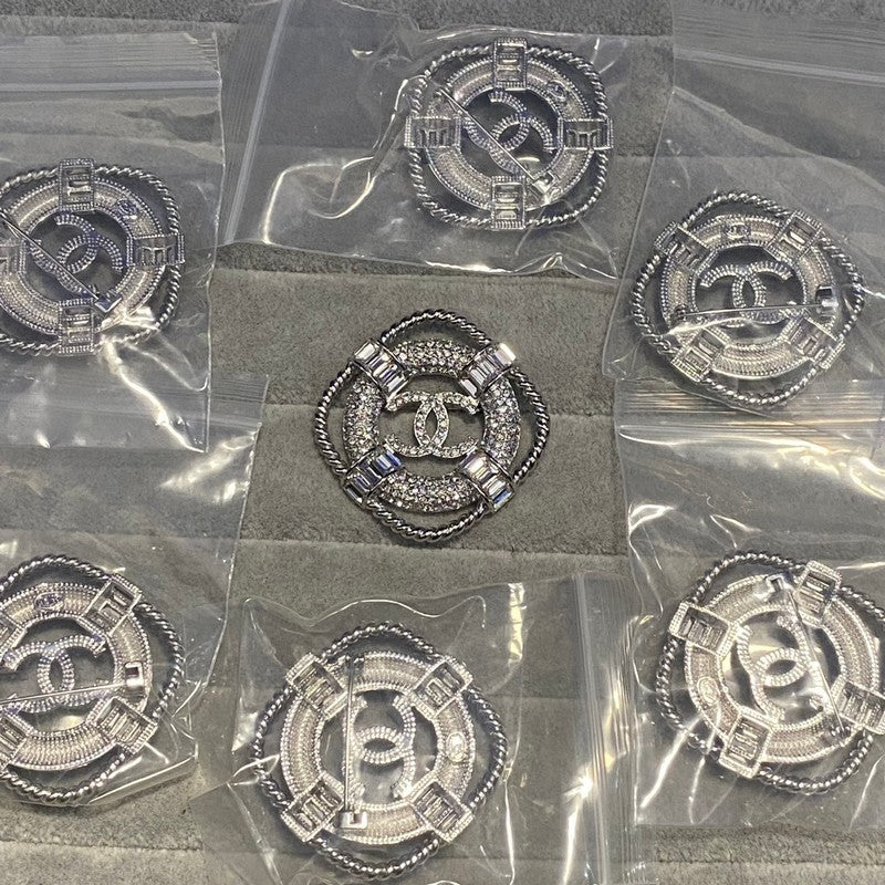 CC Diamond Square Brooch