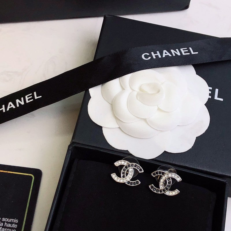 CC Black Gold Diamond Earrings