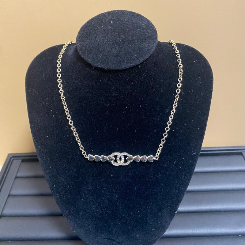 CC Heart Diamond Logo Necklace