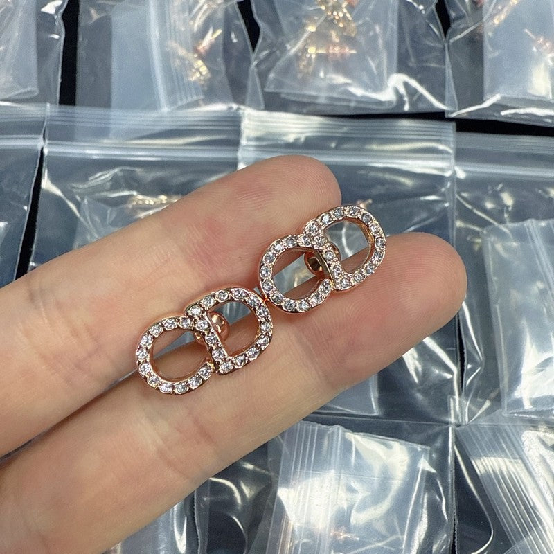 CD Pave Diamond Earrings