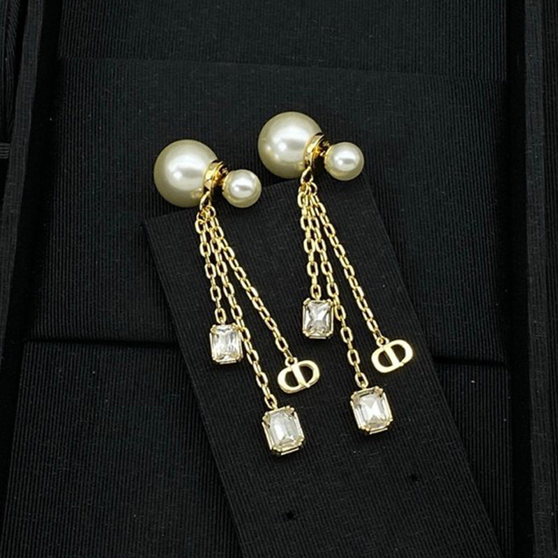 CD Tribales Long Chain Earrings