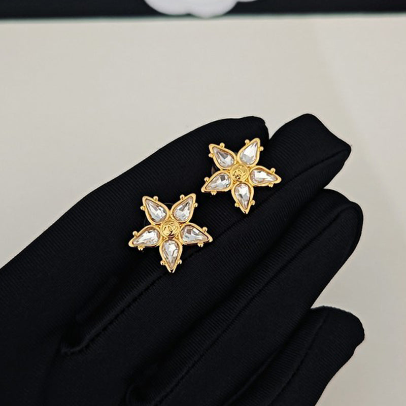 CC Crystal Flower Earrings