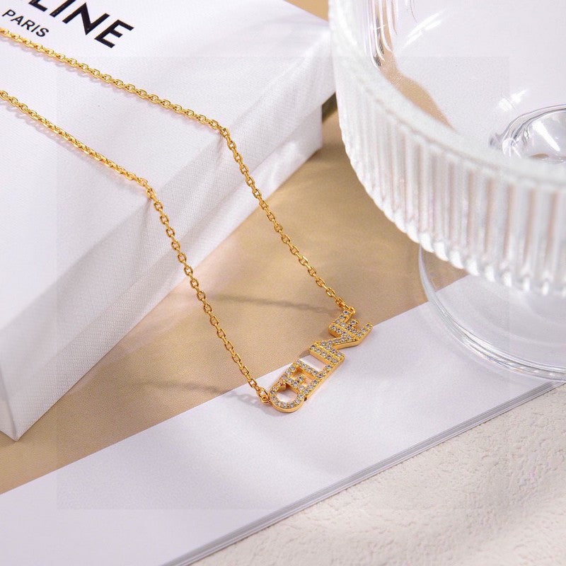 CE Triomphe Diamond Gold Necklace