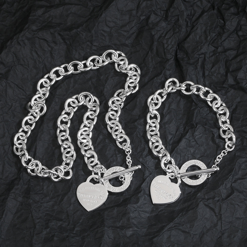 Tiff Heart Tag Bracelet