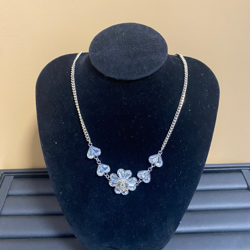 CC Blue Heart Crystal Necklace