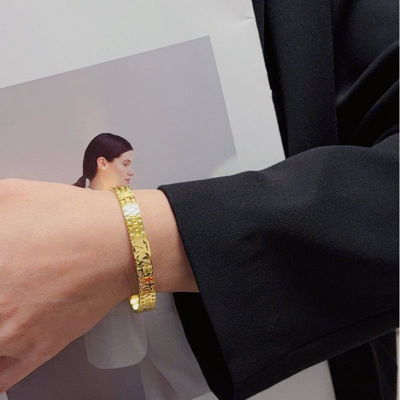 Louis Vintage Monogram Gold Bracelet