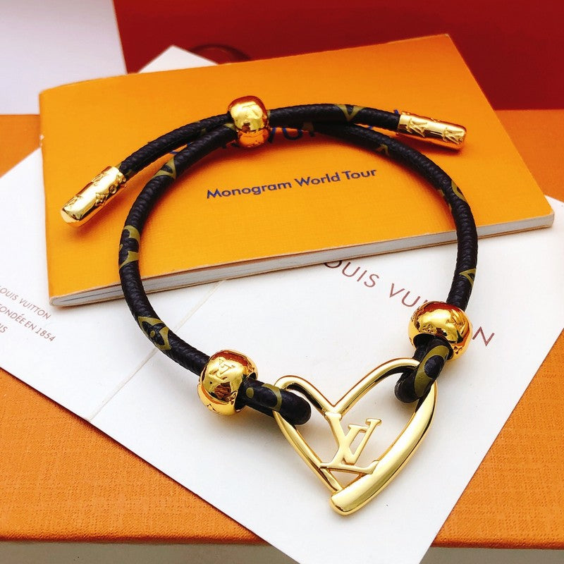 Louis Heart Charm Bracelet