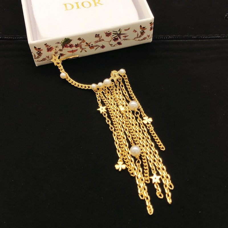 CD Tribales Long Tassel Half Earrings