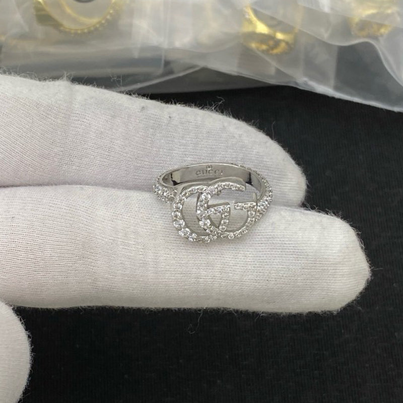 GG Diamond Logo Ring