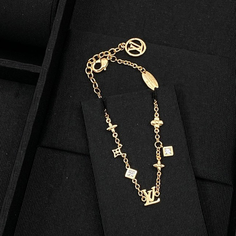 Louis Monogram Gold Bracelet