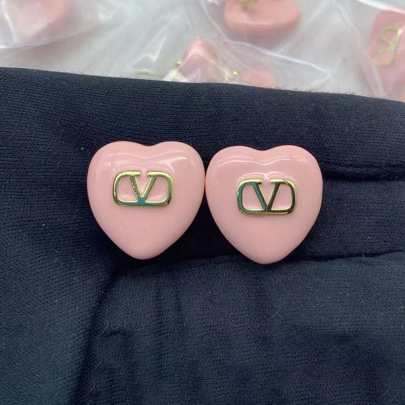 Vlogo Heart Gold Earrings