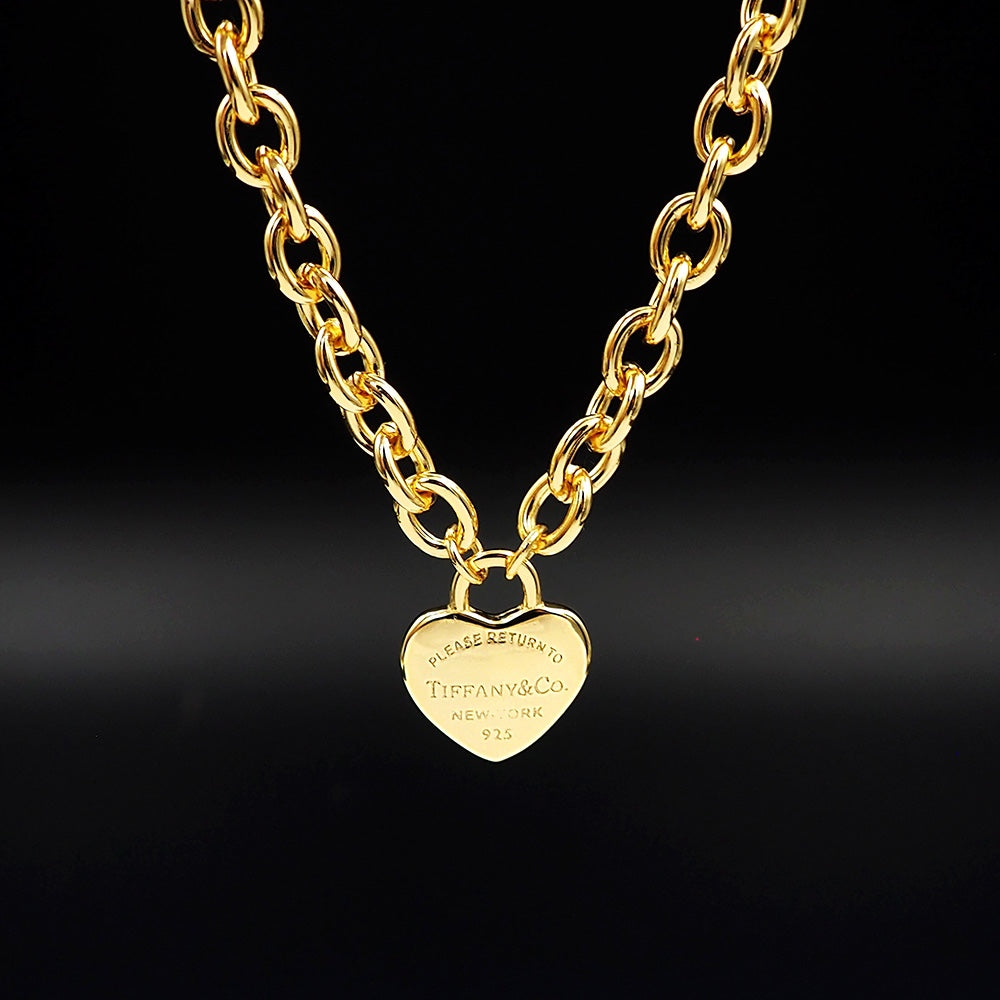 Tiff Tag Chain Necklace