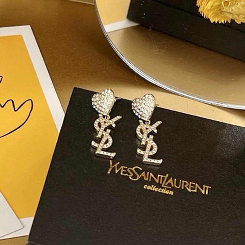 Saint Heart Diamond Earrings