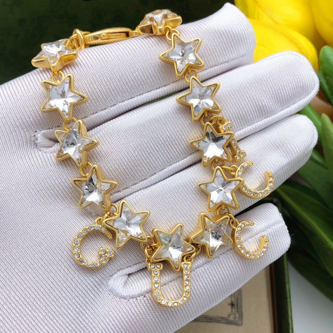 GG Script Crystals Bracelet