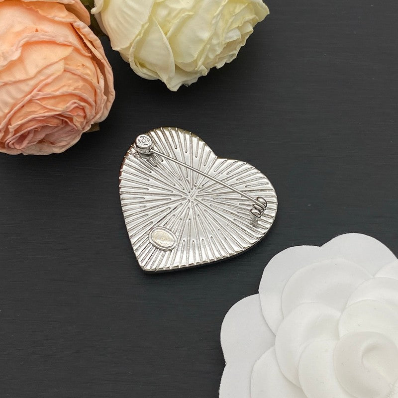 CC Heart Gold Brooch