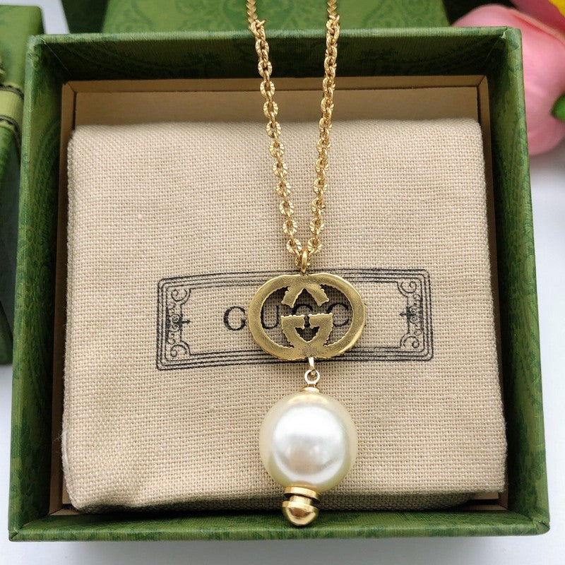 GG Pearl Chain Necklace
