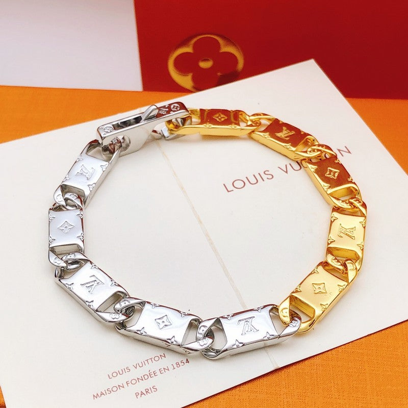 Louis Yellow & White Gold Chain Bracelet