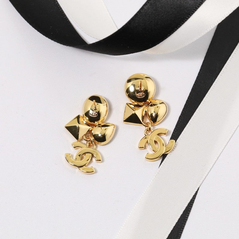 CC Color Crystal Gold Earrings
