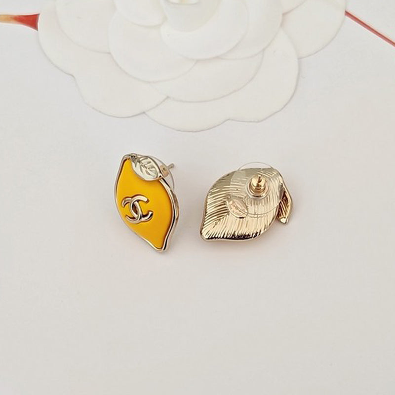 CC Yellow Leaf Gold Earrings