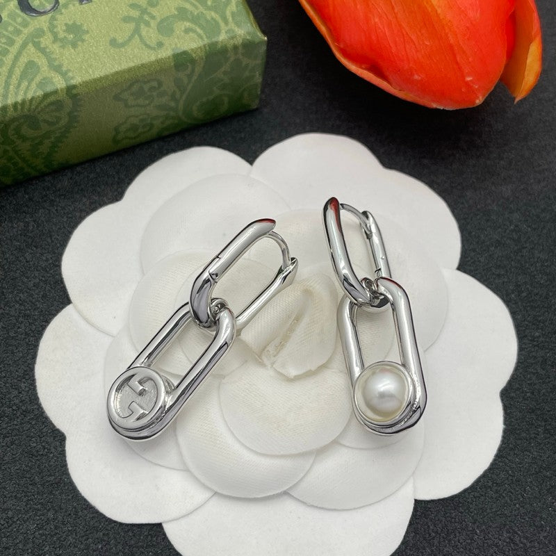 GG Pearl Link Earrings