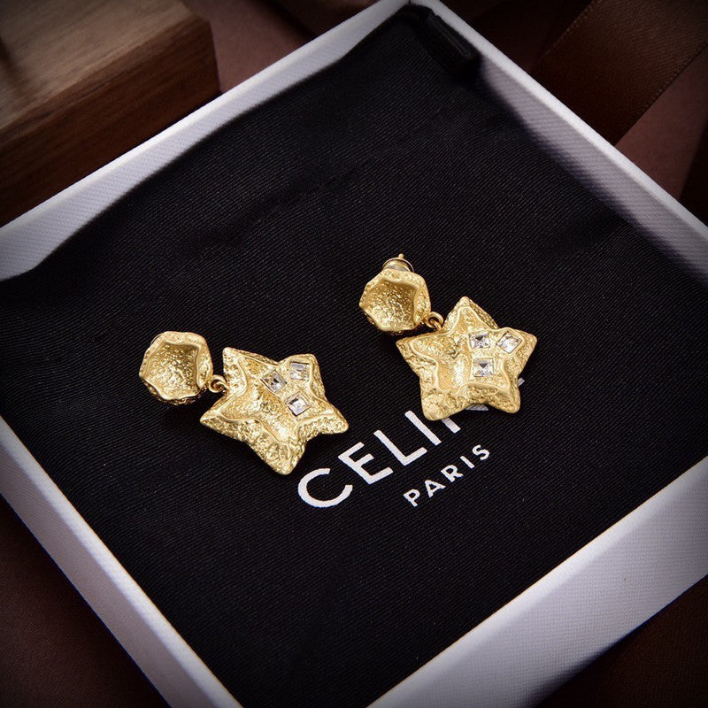 CE Triomphe Star Diamond Earrings