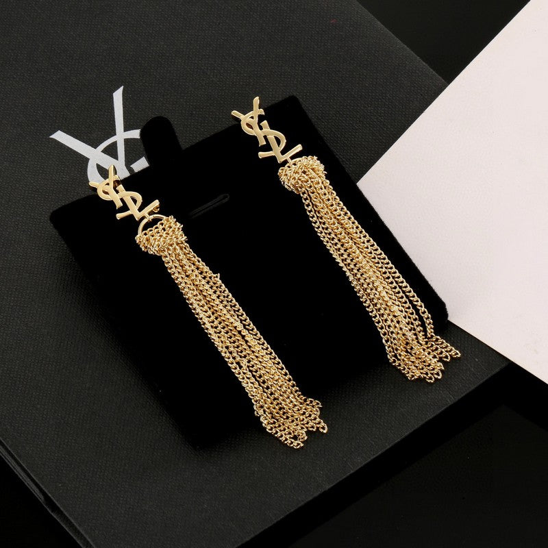 Saint Tassel Gold Earrings