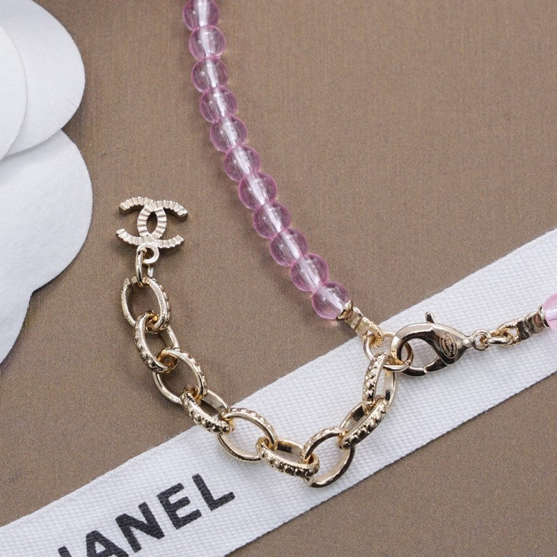 CC Purple Crystal Flower Necklace