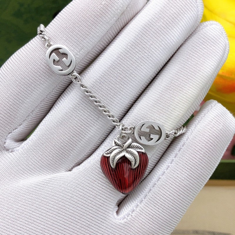 GG Interlocking G Strawberry Bracelet