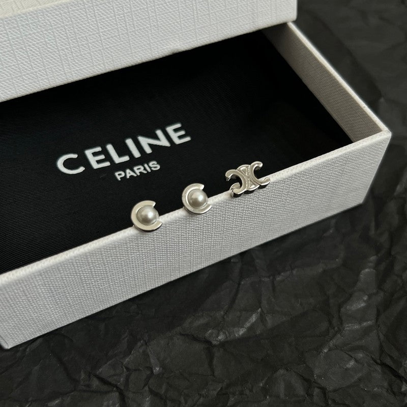 CE Pearl Gold Earrings