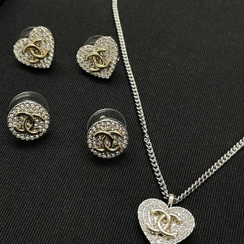 CC Diamond Heart Necklace
