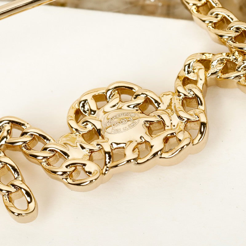 CC Leather Gold Brooch