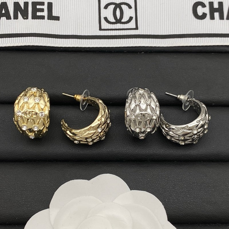CC Feather Diamond Earrings
