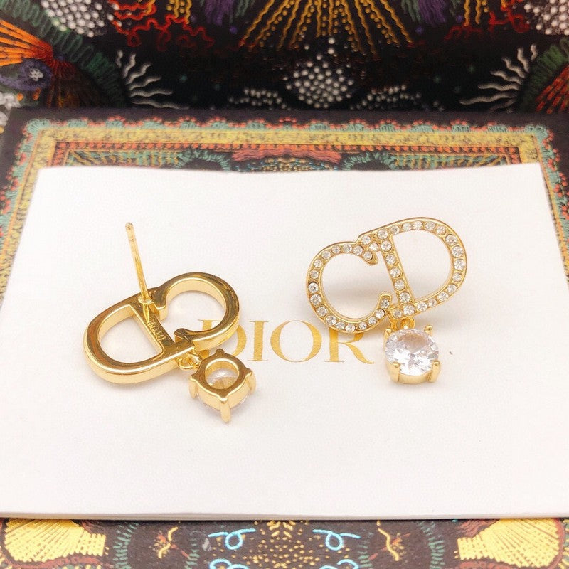 CD Diamond Drop Earrings