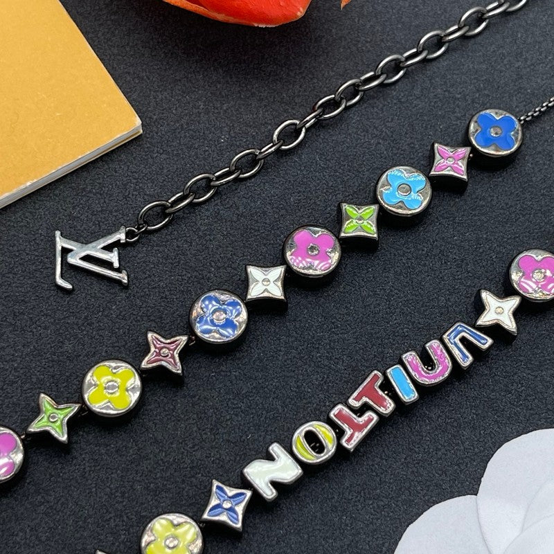 Louis Color Script Gold Necklace