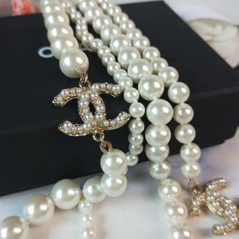 CC 100th Anniversary Pearl Long Necklace