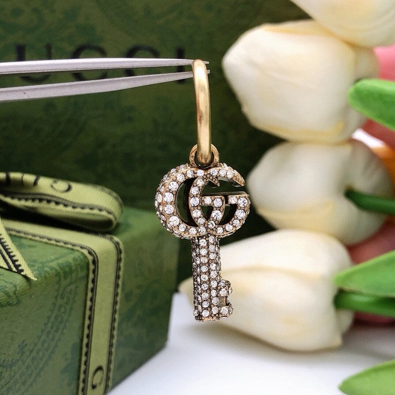 GG Diamond Key Earrings
