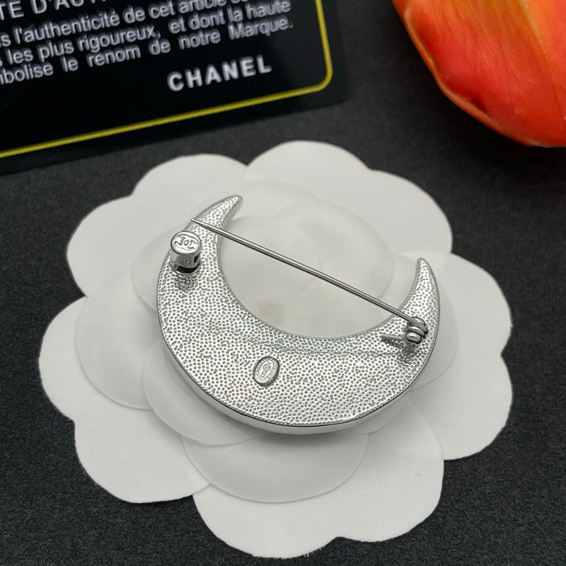 CC Moon Gold Brooch