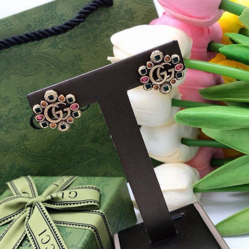 GG Color Crystal Earrings