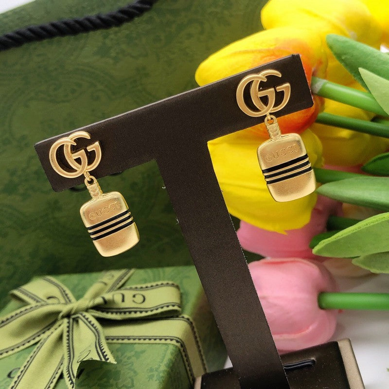 GG Vintage Gold Drop Earrings