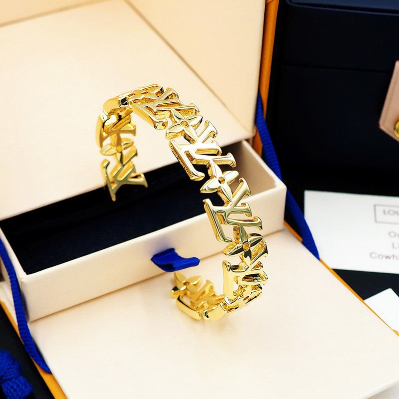 Louis Monogram White Gold Bracelet
