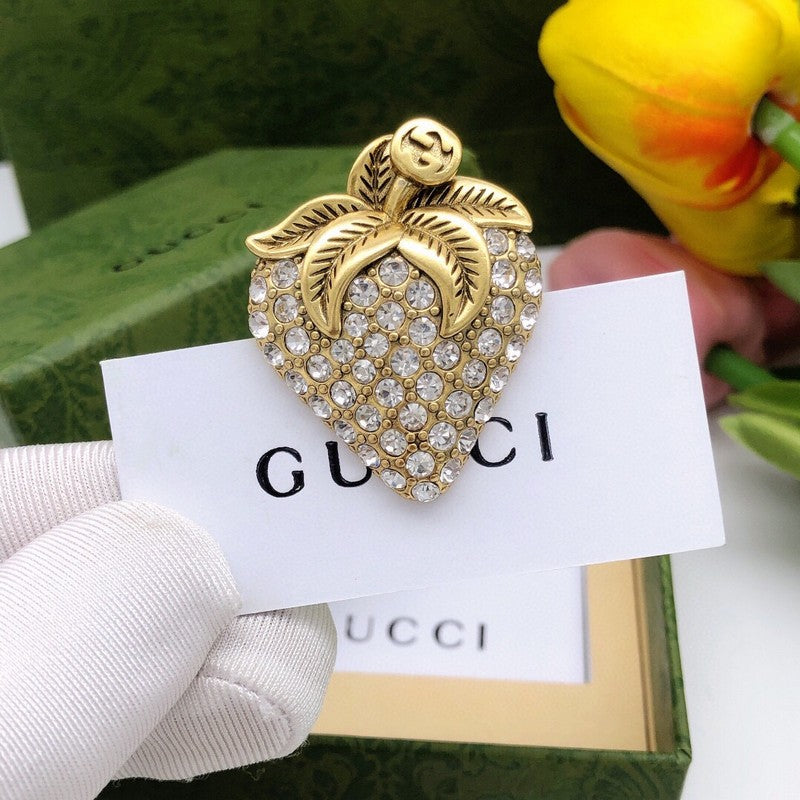 GG Strawberry Diamond Brooch