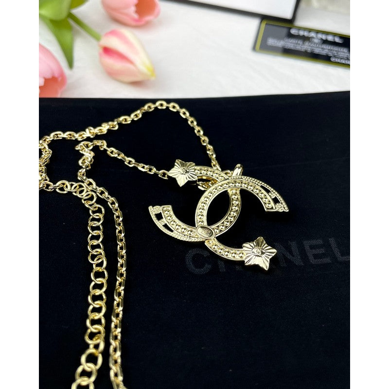 CC Big Star Gold Chain Necklace