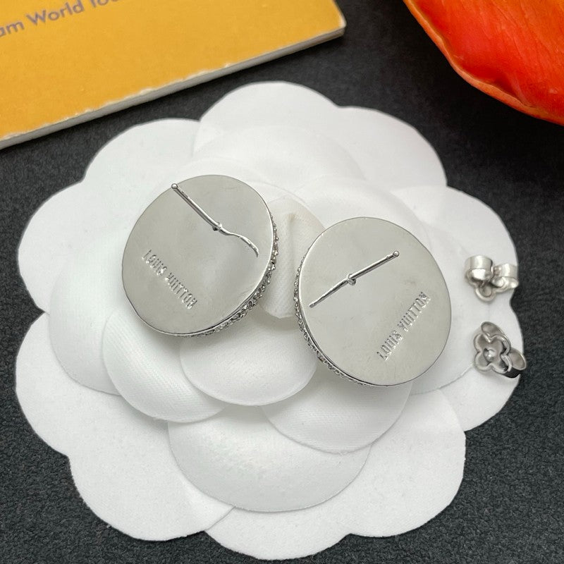Louis Diamond Round Earrings