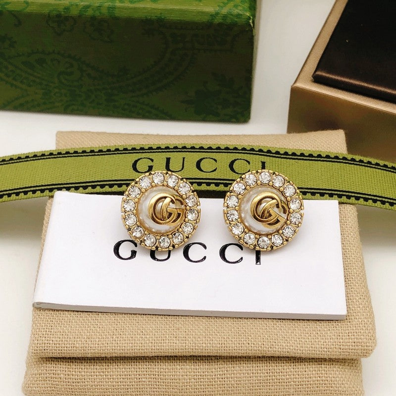 GG Pink & White Diamond Earrings