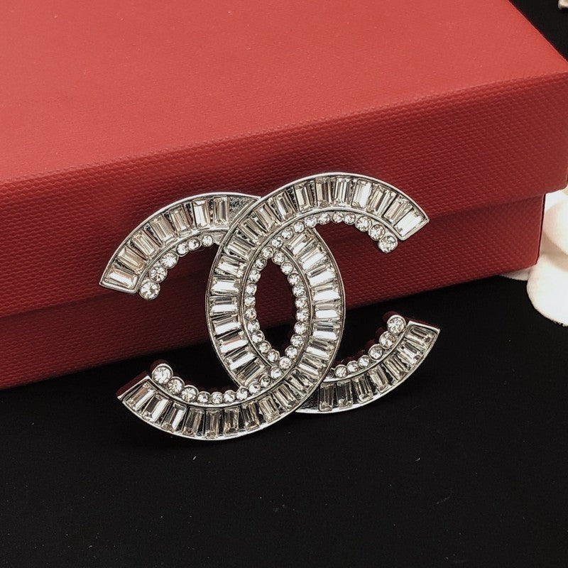 CC Crystal Gold Brooch