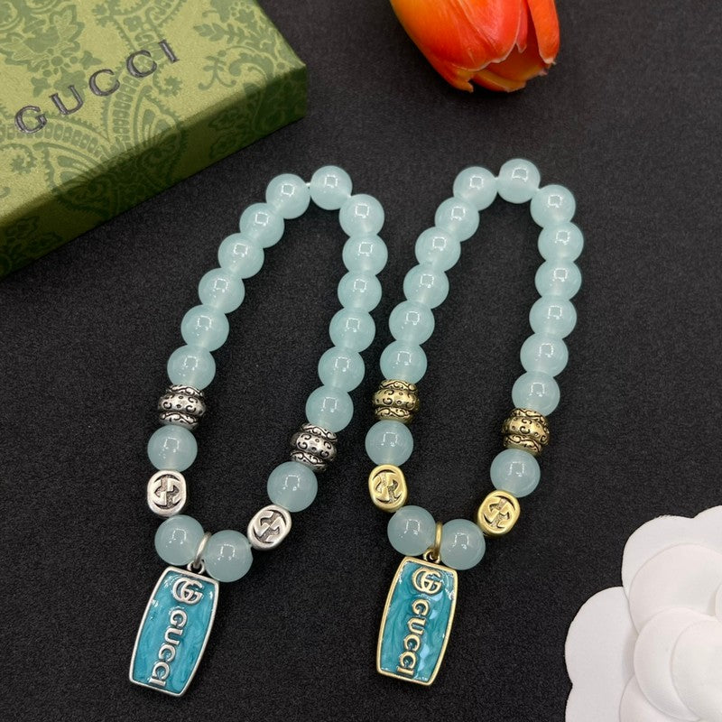 GG Sky Blue Bead Bracelet