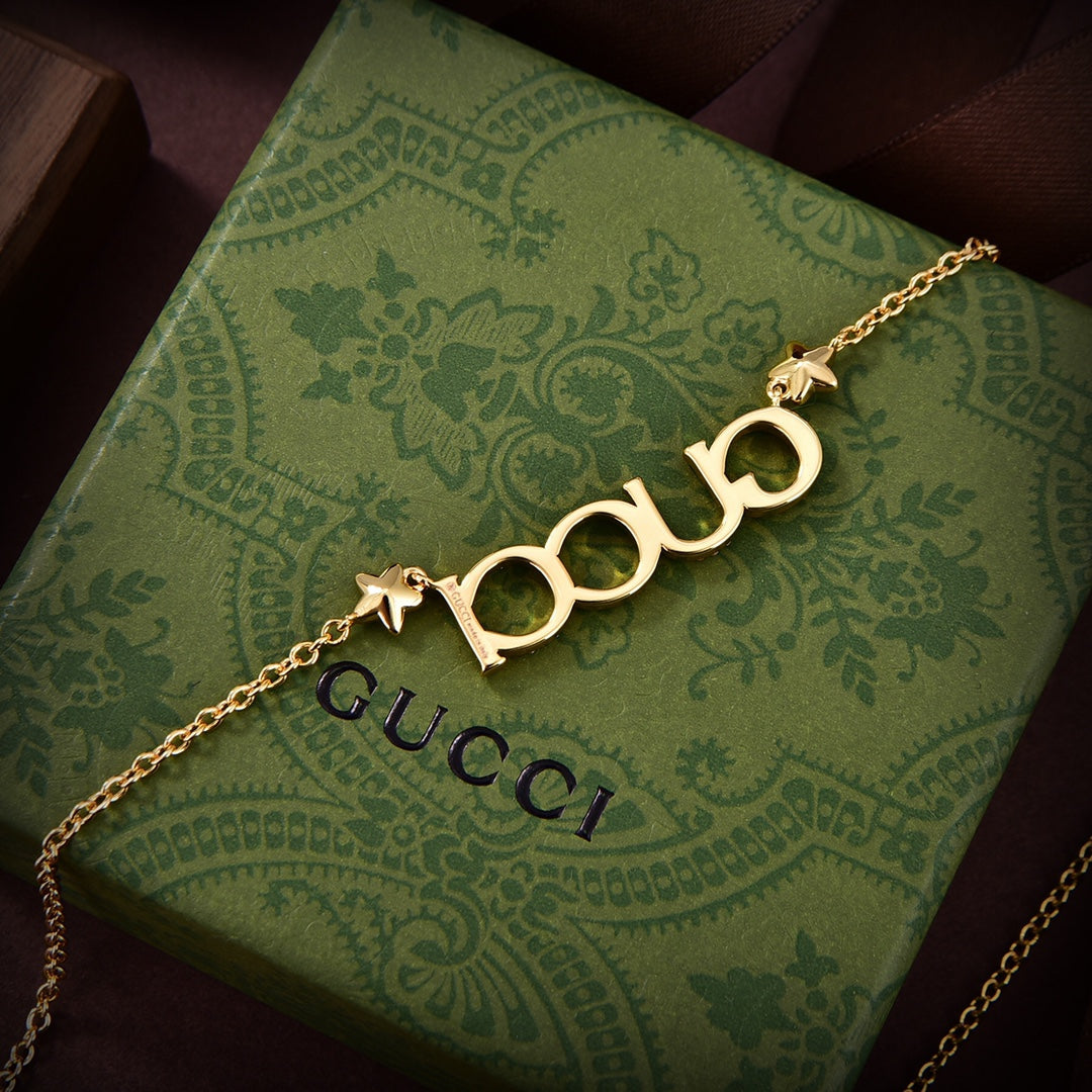 GG Embellished Script Letter Bracelet